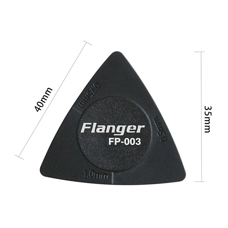 Dimensions of the triangle pick with 3 resistant and non-slip thicknesses