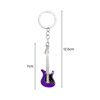 Dimensions of Electric Guitar Keychain, 6 colors to choose from