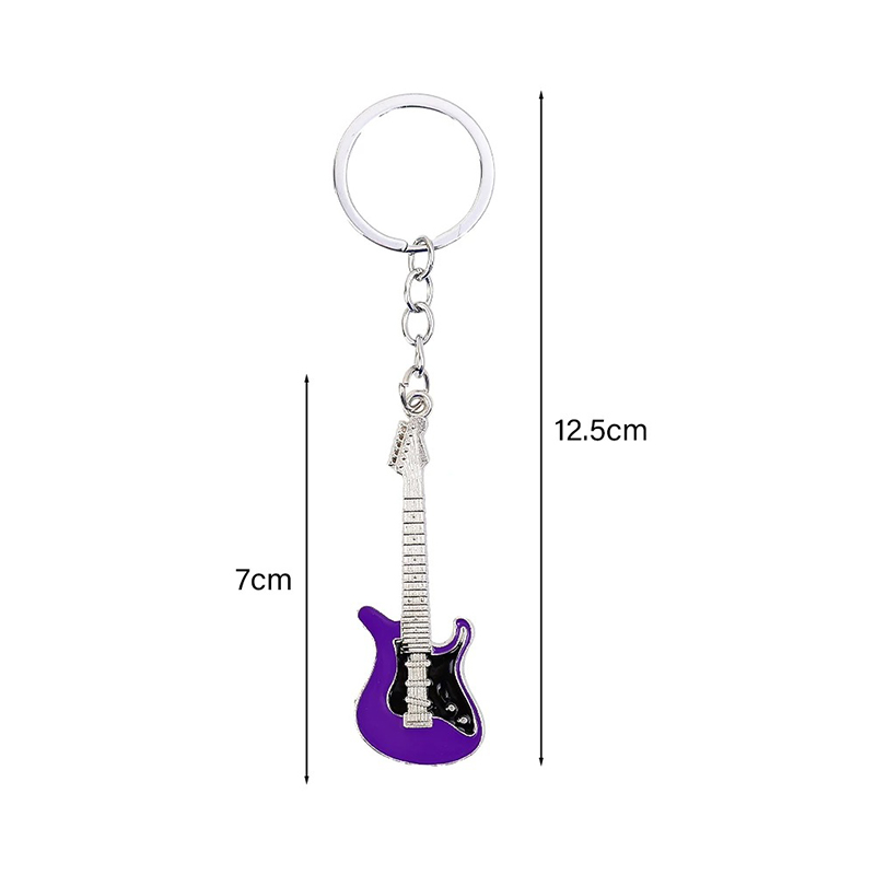 Dimensions of Electric Guitar Keychain, 6 colors to choose from
