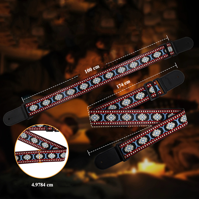 Ethnic Harmony Guitar Strap Dimensions