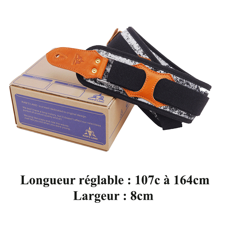 Dimensions of Urban Comfort Strap for Bass in Genuine Leather