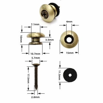 Dimensions of Strap Locks - 4 colors to choose from