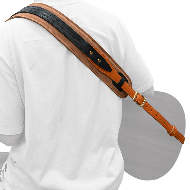 View of the "Classic Elegance" Leather Strap for Bass