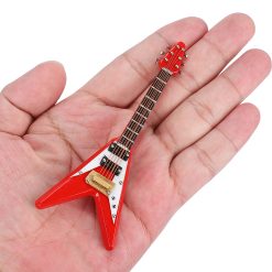 Red Flying V Miniature Electric Guitar by Fermer