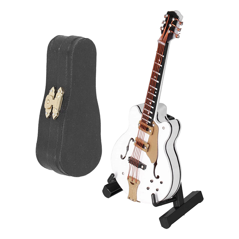 Magnificent Miniature White Electric Guitar of Gibson Type