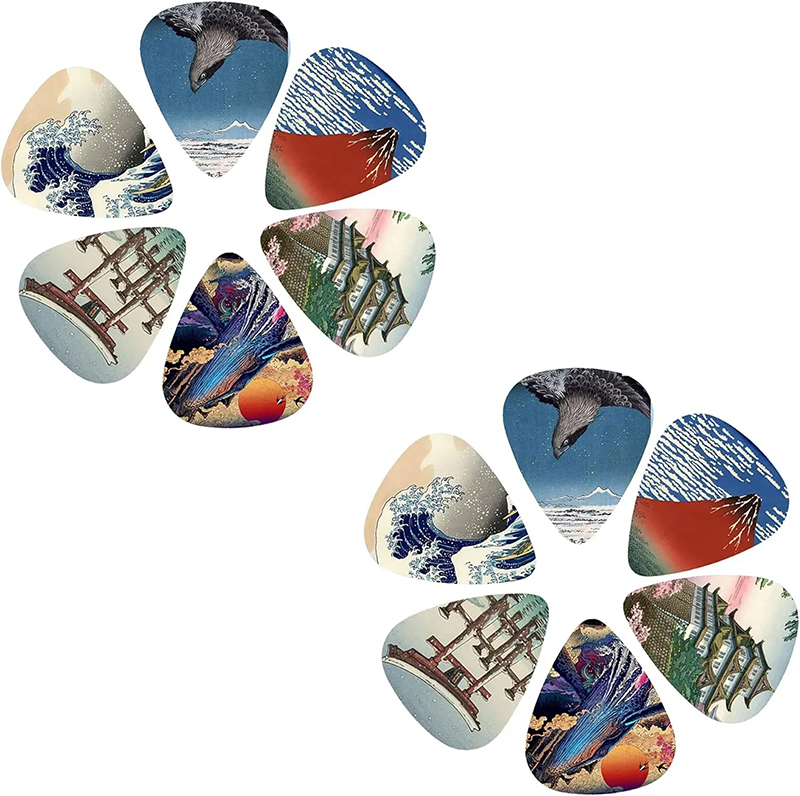 Magnificent Set of 12 Japanese Art Guitar Picks