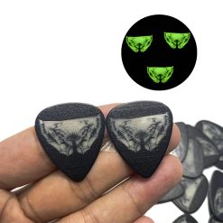 Set of guitar picks with Dark Goth Butterfly design - Set of 5 or 50 pieces