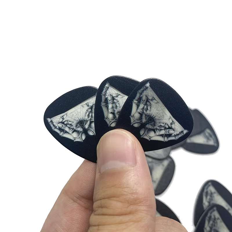 Set of guitar picks with Dark Goth Butterfly design