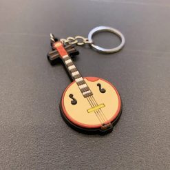 Beautiful soft rubber Banjo keychain