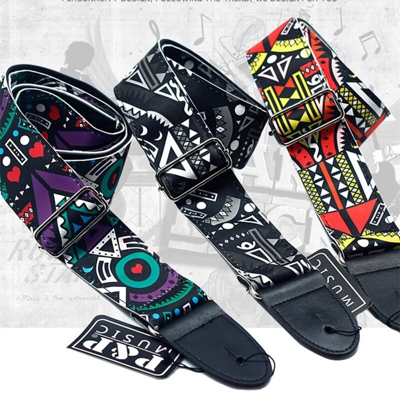 Beautiful Urban Graffiti Strap for Banjo, Ukulele, or Acoustic Guitar