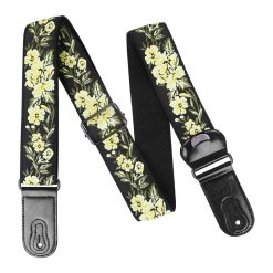 Beautiful Vintage Guitar Strap with Floral Elegance