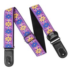 Beautiful Vintage Enchanted Garden Purple Guitar Strap
