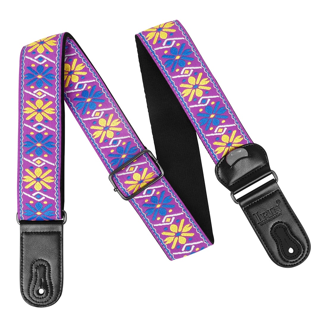 Beautiful Vintage Enchanted Garden Purple Guitar Strap