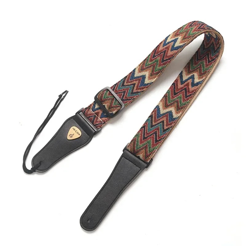 Magnificent Vintage Guitar Strap with Tribal Vibrations