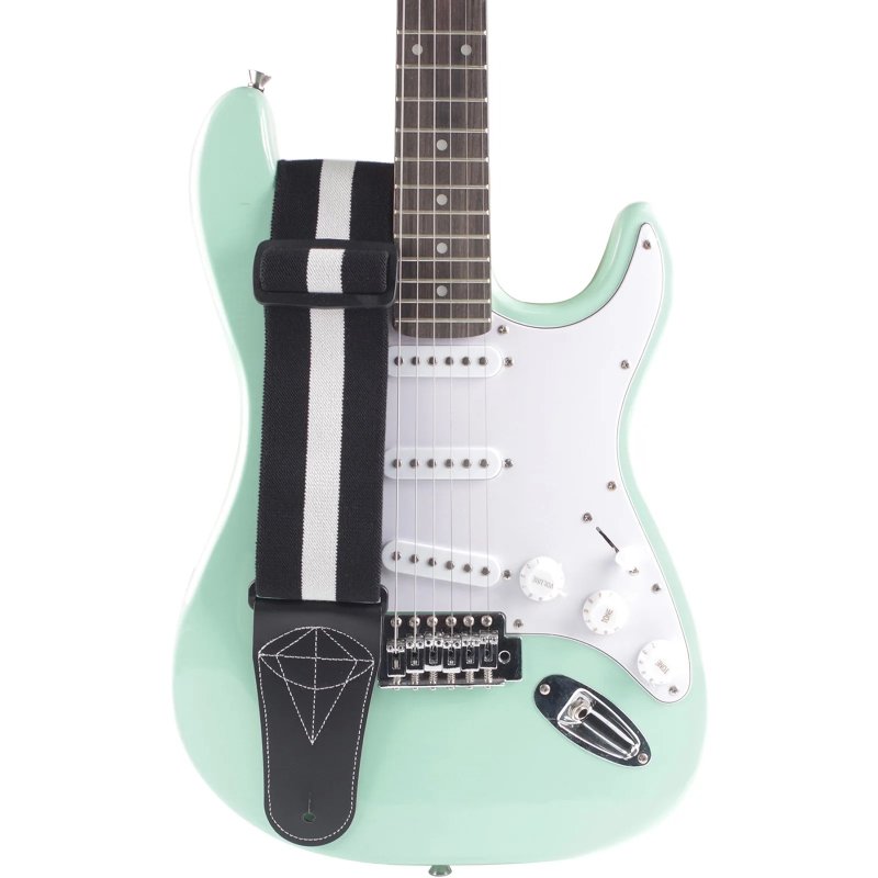 Beautiful 'Stripes Rock' Guitar and Bass Strap - Classic and Energetic black and white color