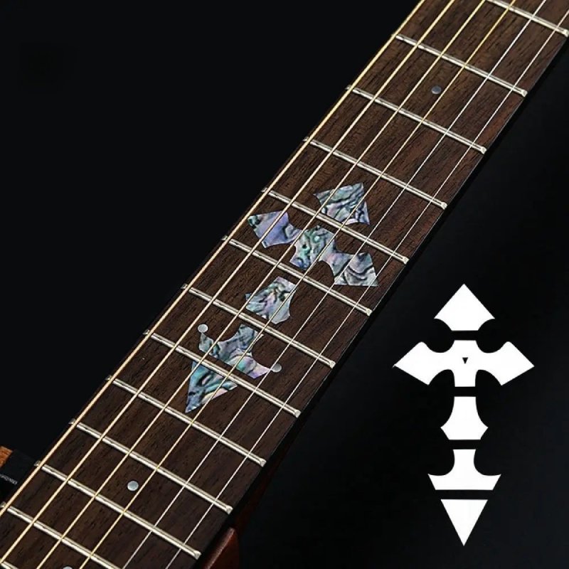 Beautiful Fretboard Markers with Christian Cross Pattern Model 2