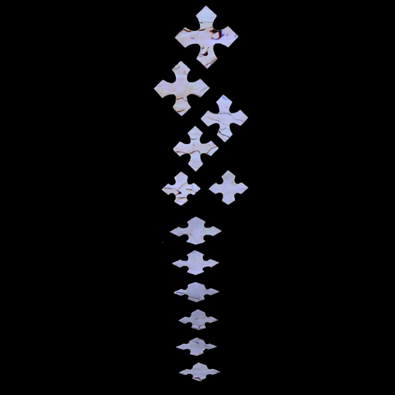 Fret markers with a cross motif