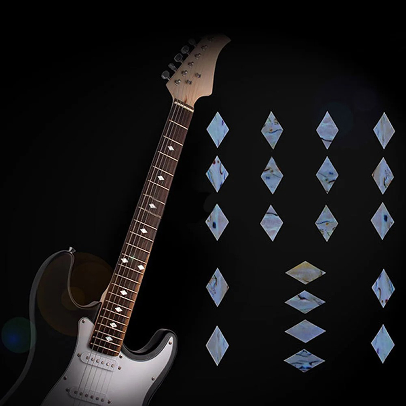 Fret markers with diamond pattern