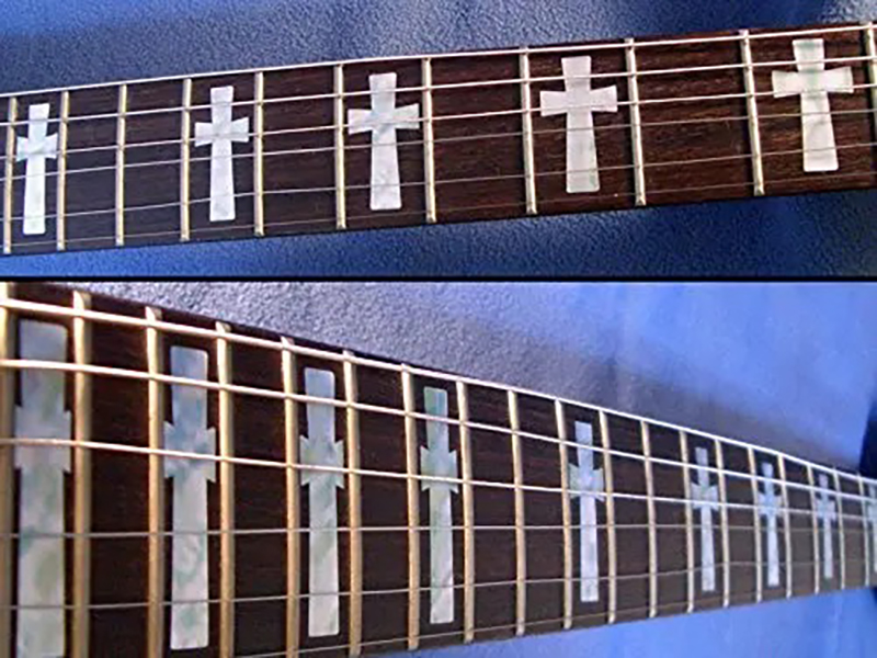 Fretboard Markers - Fretboard with Iommi Cross Pattern