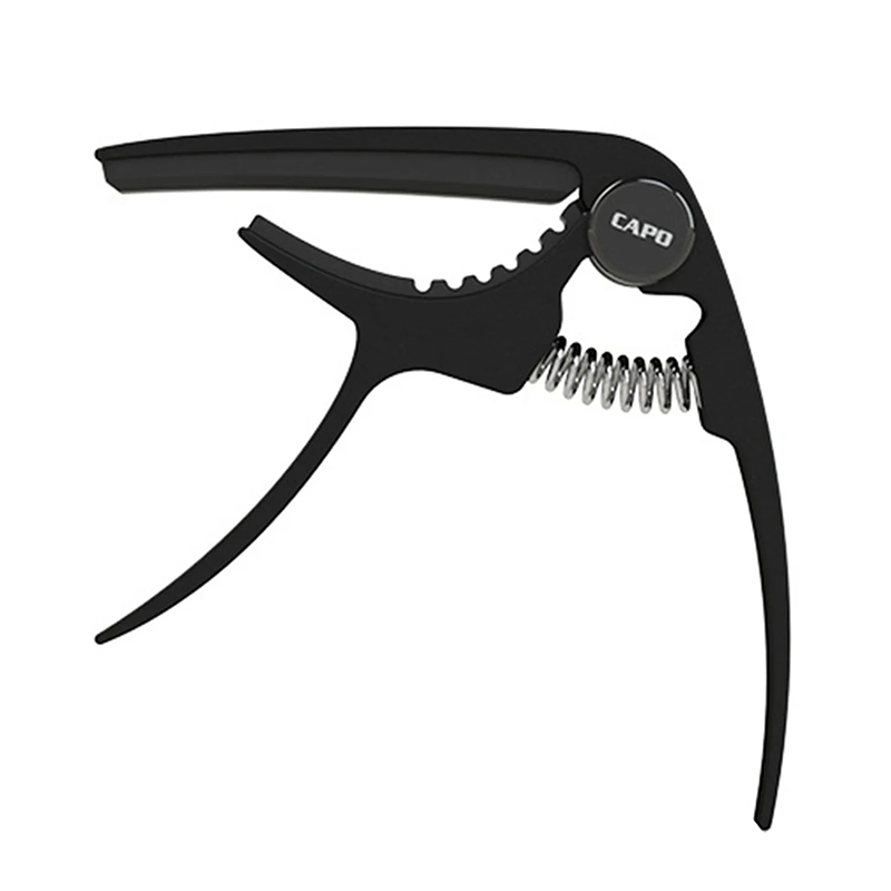 Black aluminum alloy ukulele capo
