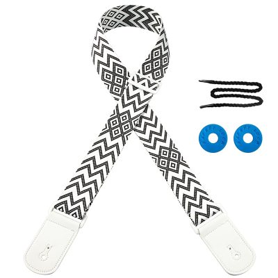 Vintage Guitar Straps Aztec Geometric Edition in black color