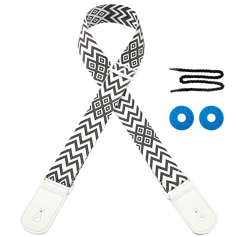 Vintage Guitar Straps Aztec Geometric Edition in black color
