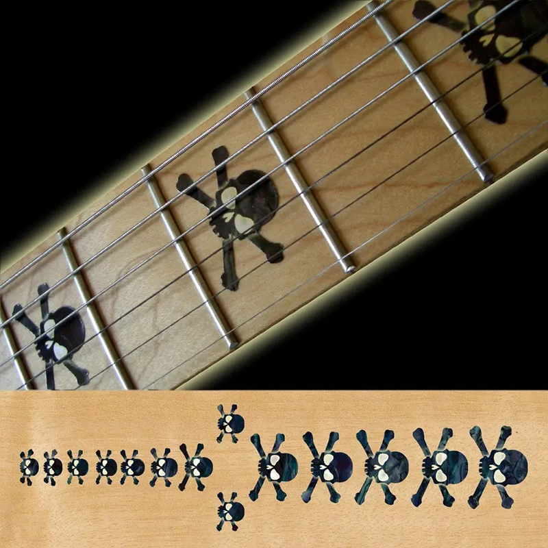 Fret markers with Skull motif in Black color