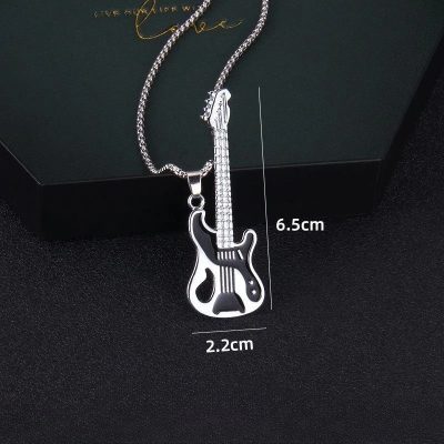 Black Electric Guitar Pendant Colorful Trio - Your choice!