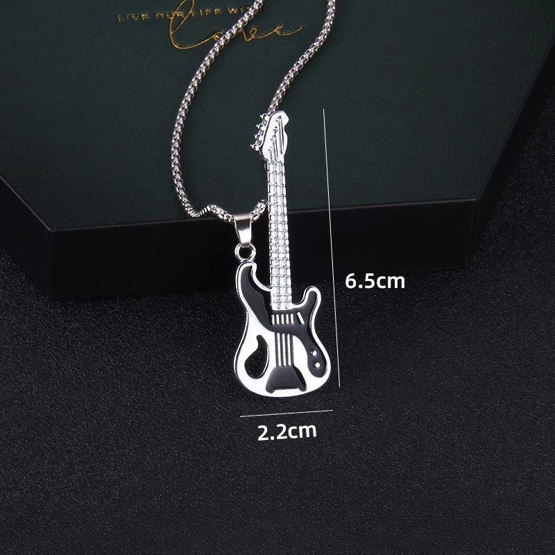 Black Electric Guitar Pendant Colorful Trio - Your choice!
