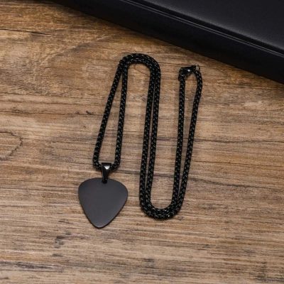 Simple Pick Pendant - Classic Collection for Musicians in black color