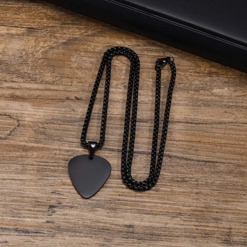 Simple Pick Pendant - Classic Collection for Musicians in black color