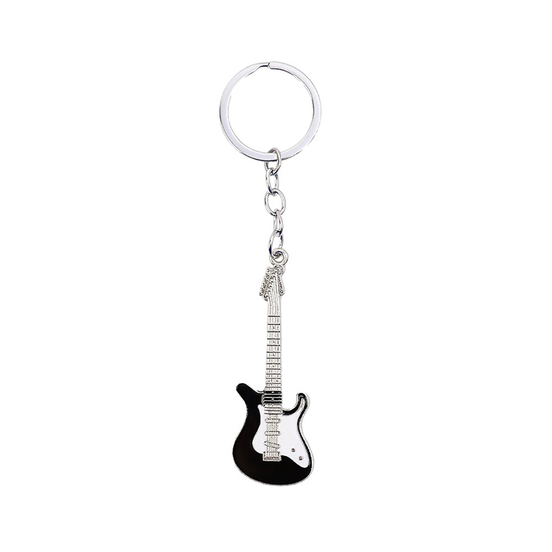 Electric guitar keychain available in 6 colors - black color