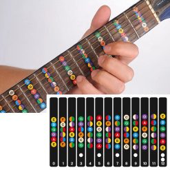 Black colored adhesive tape for acoustic and electric guitar