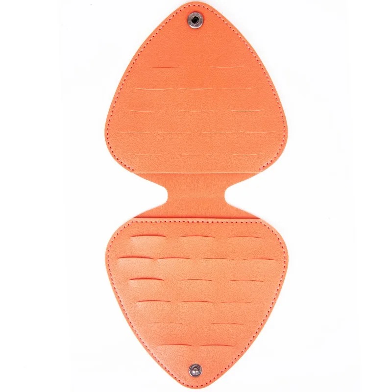 Guitar pick storage case - capacity for 32 picks - orange color