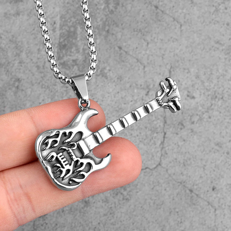 Detailed view of the "Hell Guitar" Pendant - Spirit of Rock and Metal