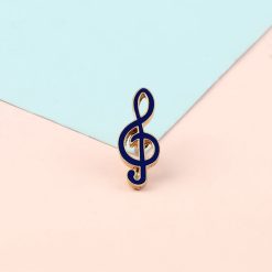 Blue Enamel Pins of Treble Clef Sign