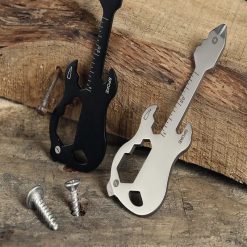 Multifunctional guitar keychain (bottle opener, screwdriver, ruler, etc...)