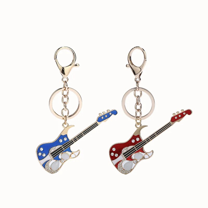 Keychain - Electric guitar with rhinestones - 2 colors to choose from!