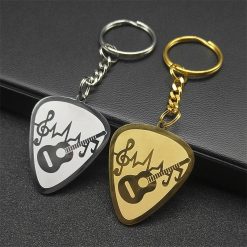 Rhythmic Guitar Pick Keychain
