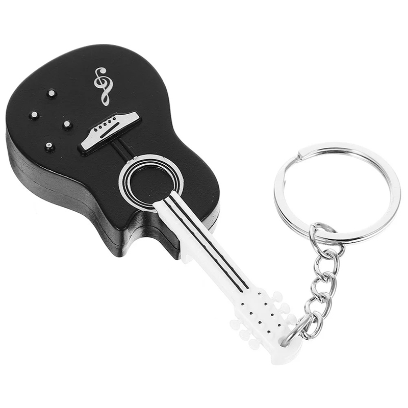 Classic guitar keychain in black color