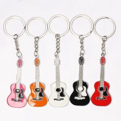 Classic guitar keychain in alloy - 5 colors to choose from!
