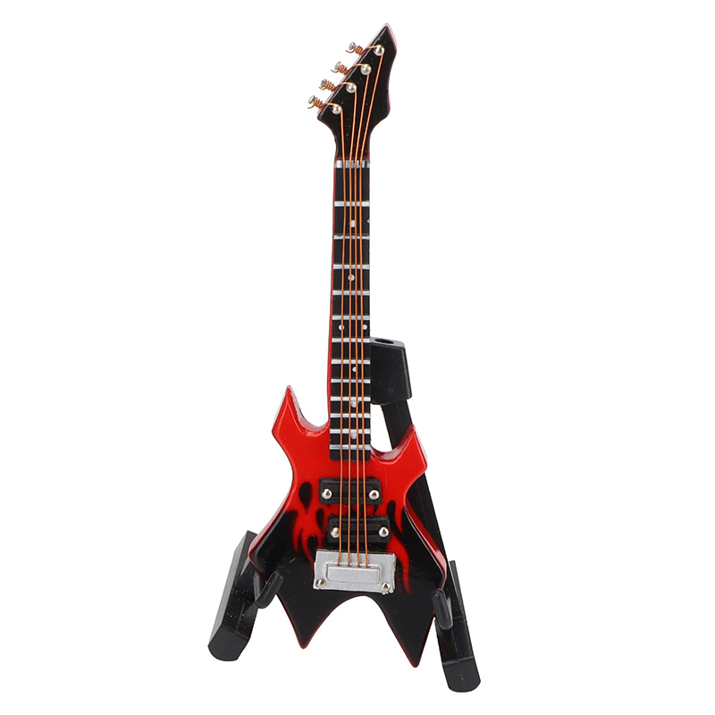Details of the Miniature Guitar, Mini Electric Hard Rock Guitar in Red Color