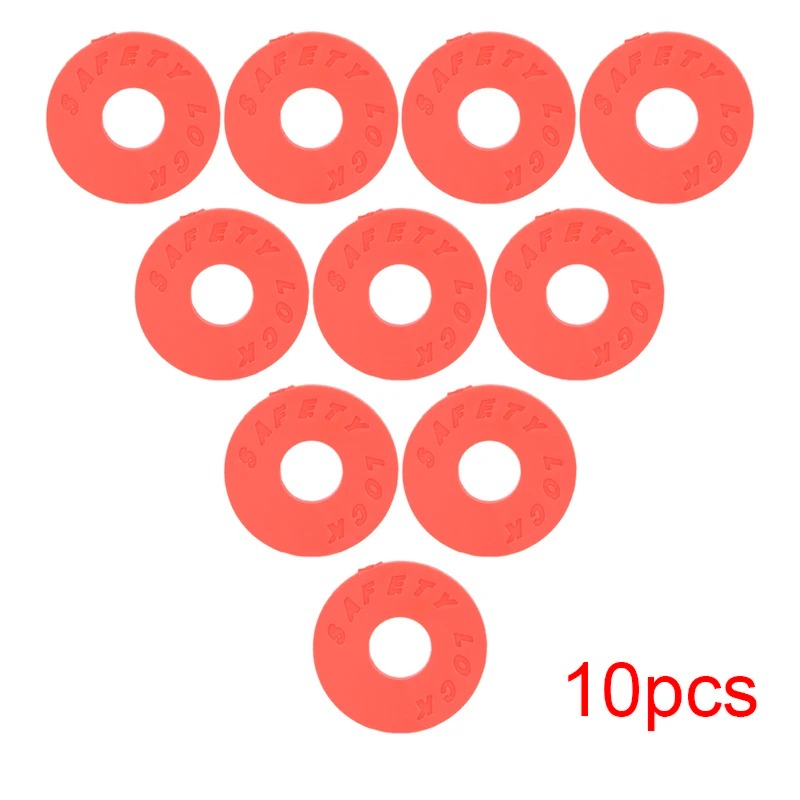 Red Lot of 10 Guitar Strap Blocks - 2 colors