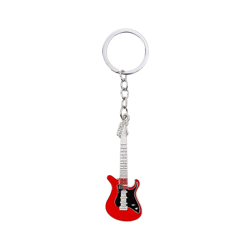 Electric guitar keychain available in 6 colors - red color