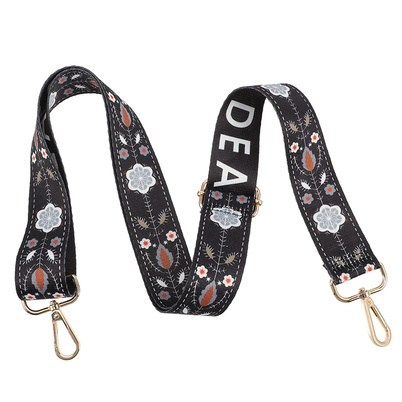 Complete details of the Traditional Banjo Strap with Flowers