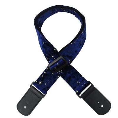 Guitar Strap with Milky Way patterns in blue color