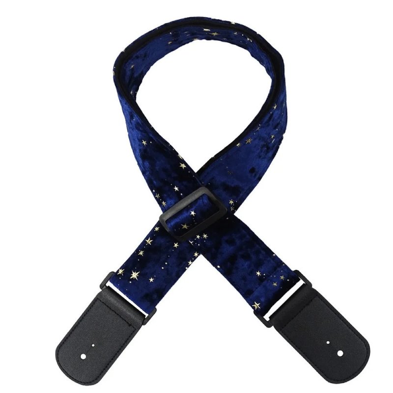Guitar Strap with Milky Way patterns in blue color
