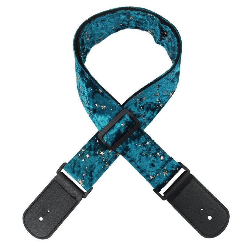 Green Milky Way patterned Guitar Strap