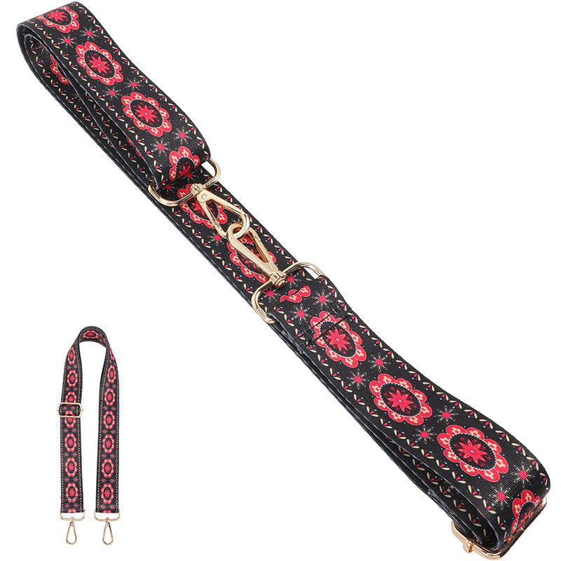 Scarlet Rosette" banjo strap