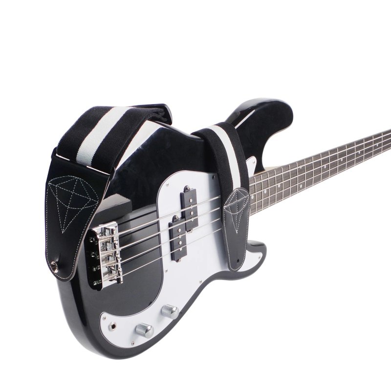 Beautiful 'Stripes Rock' Guitar and Bass Strap - Classic and Energetic in black and white color